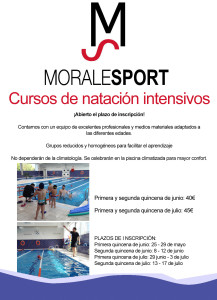 Cursos intensivos natación junio y julio 2015